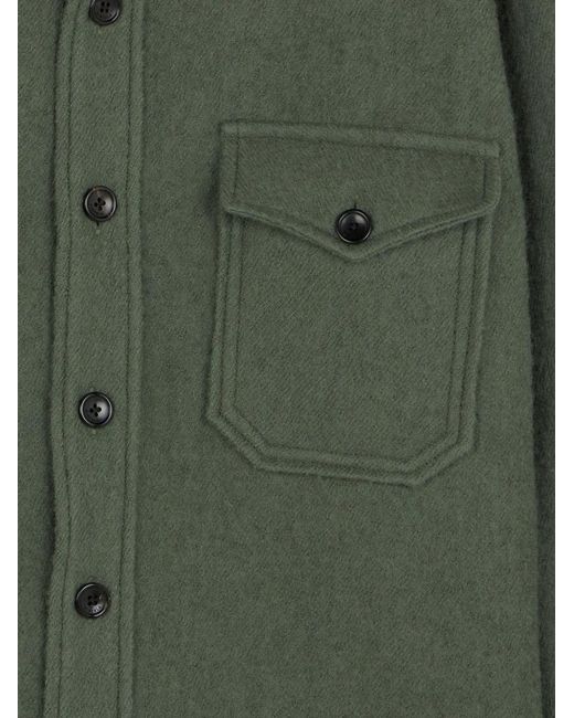 Fortela Green Kenny Front-Pocket Overshirt for men
