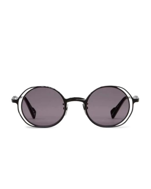 Kuboraum Black Mask H10 Round-Frame Sunglasses for men