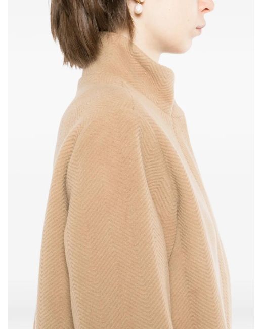 Eileen Fisher Natural Herringbone Pocket Jacket