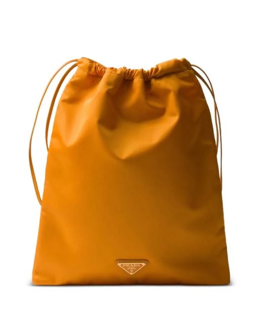 Prada Clutch Met Trekkoord in het Orange