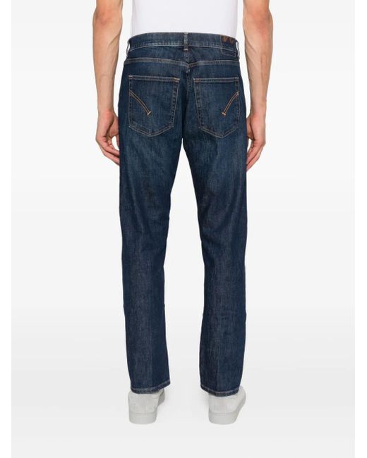 Dondup Blue Five-Pocket Cotton Jeans for men