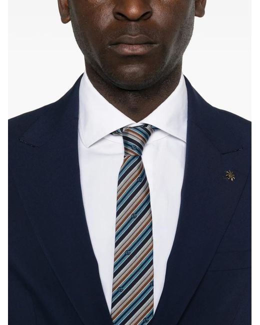 Manuel Ritz Blue Single-Breasted Suit for men