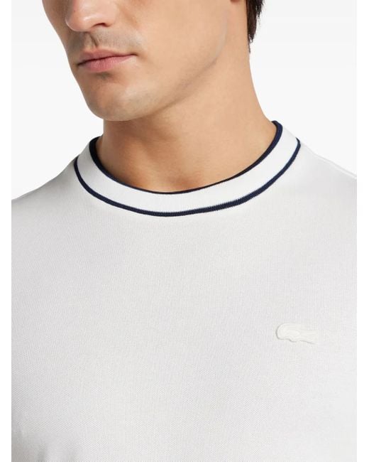 Lacoste T-Shirt Met Logopatch in het White voor heren