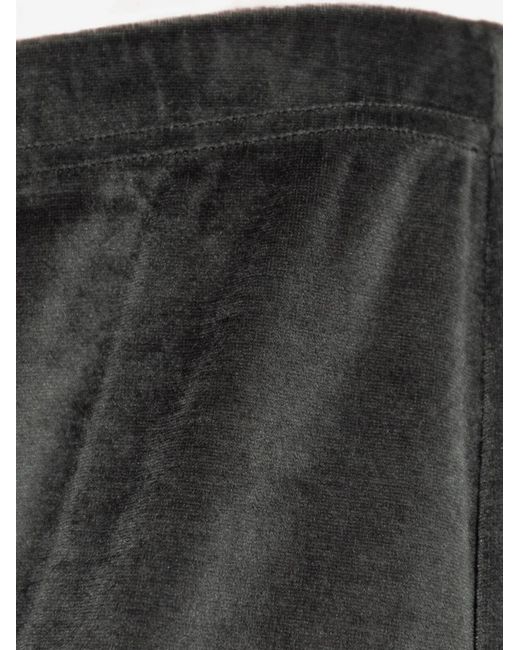 Balenciaga Gray Velour Wide-Leg Track Pants