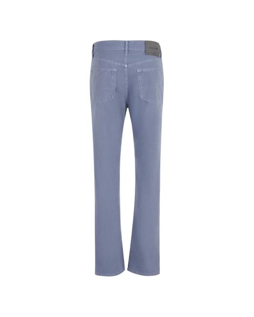 Jacob Cohen Blue Logo-Patch Jeans for men
