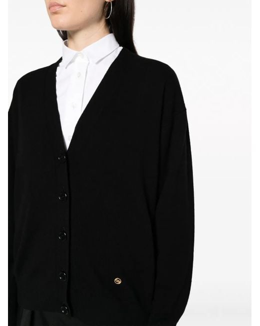 Stella McCartney Black Cardigan Mit Logo