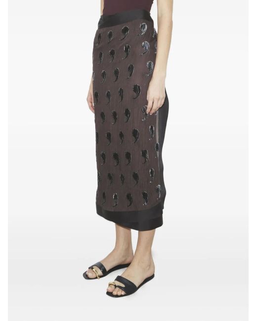 Tory Burch Black Paisley Pareo