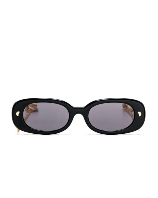 Nanushka Black Chic Oval-frame Sunglasses
