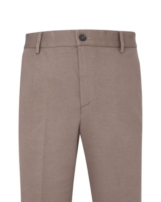 Peserico Gray Button Trousers for men