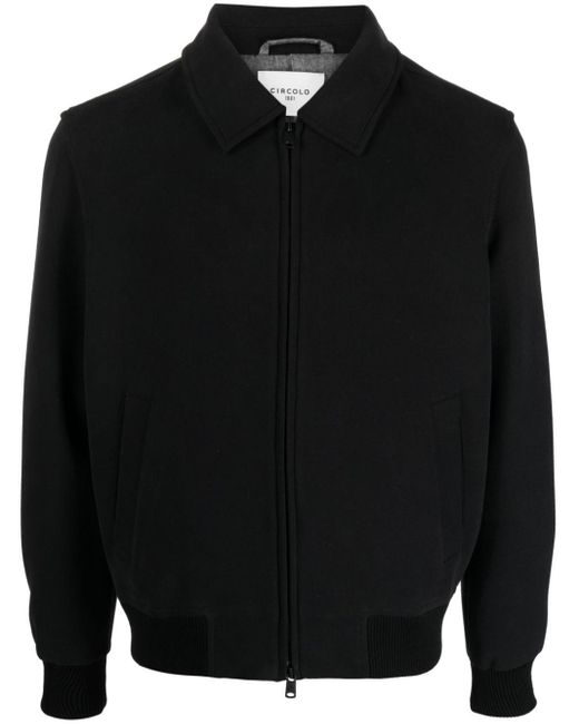 Circolo 1901 Black Zip-up Shirt Jacket for men