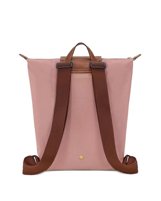 Longchamp Pink Medium Le Pliage Zip-Up Backpack