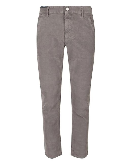 PT Torino Gray Corduroy Trousers for men