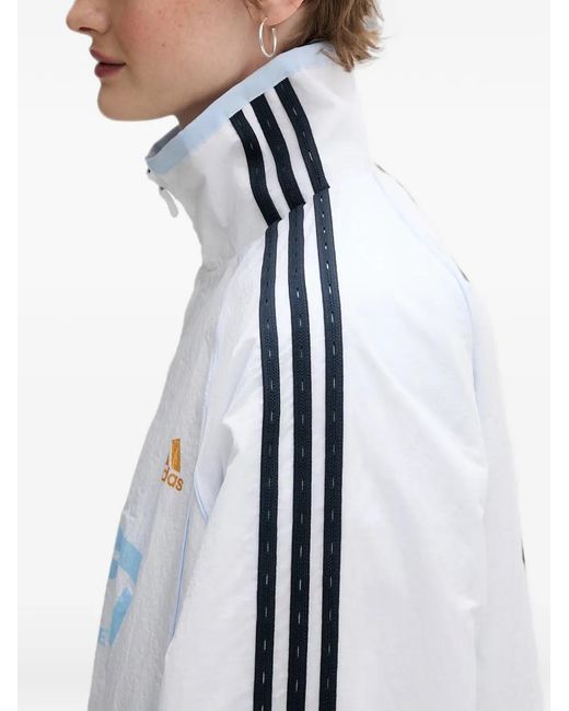 Adidas White Teamgeist 2.0 Logo-Print Zip-Up Jacket