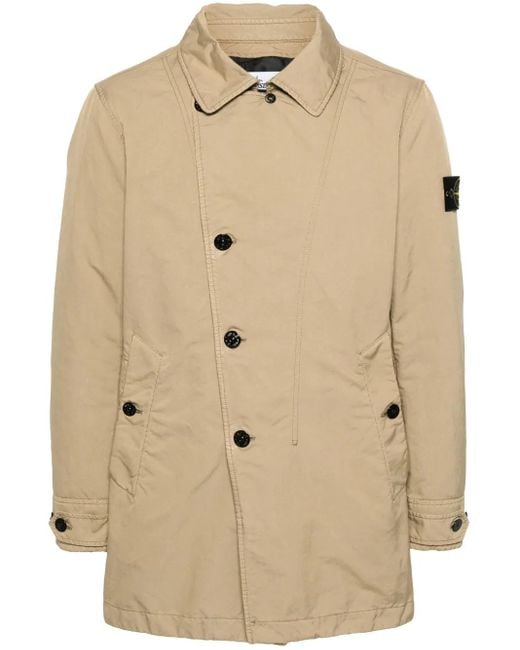 メンズ Stone Island コンパスバッジ パデッドジャケット Natural