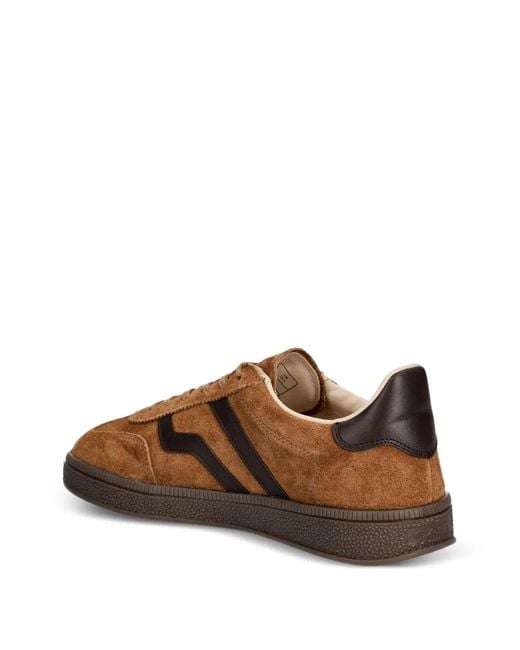 Gant Brown Suede-Panelled Sneakers