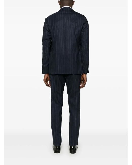 Lardini Black Pinstriped Suit for men