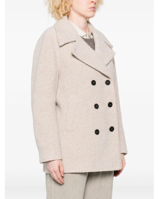 Harris Wharf London Natural Double-Breasted Jacket