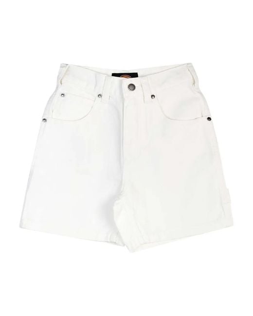 Dickies White Duck Canvas Shorts