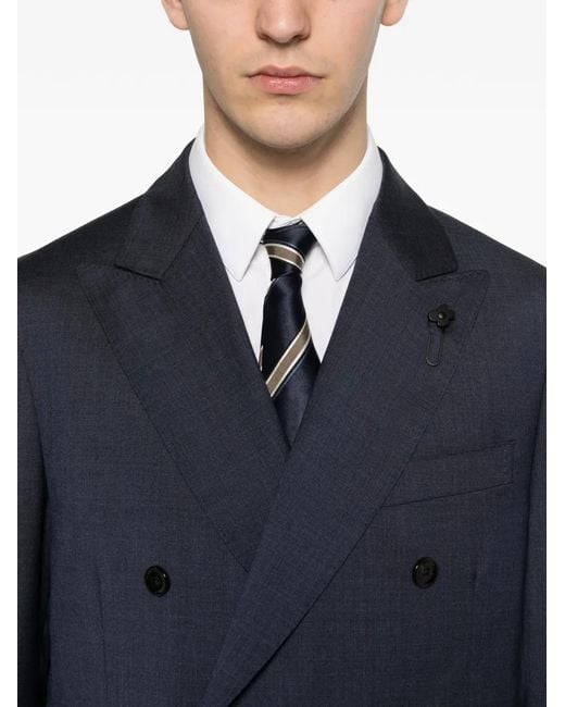 Lardini Blue Double-Breasted Suit for men