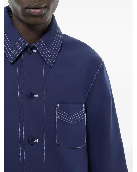 Fursac Blue Long-Sleeve Jacket for men