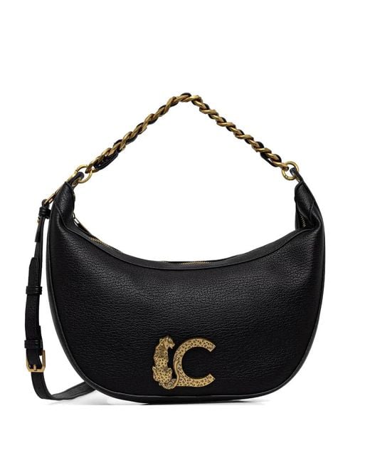 Lola Casademunt Black Logo-Plaque Pebbled-Effect Tote Bag