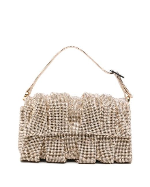 Benedetta Bruzziches Natural Mini Sac Froncé À Ornements