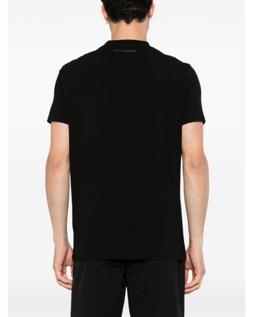 Karl Lagerfeld T-Shirt mit gummiertem Logo in Black für Herren