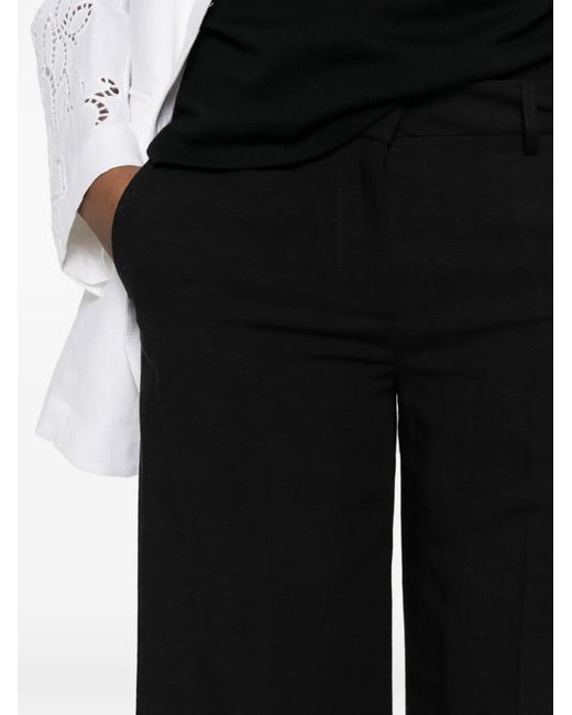 ERMANNO FIRENZE Black Pantalon À Effet Froissé
