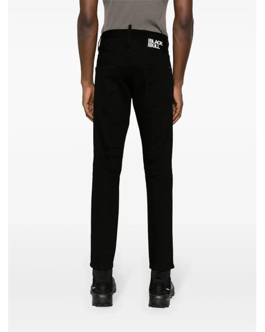 DSquared² Black Mid-rise Slim-cut Jeans - Men's - Polyester/spandex/elastane/cotton for men