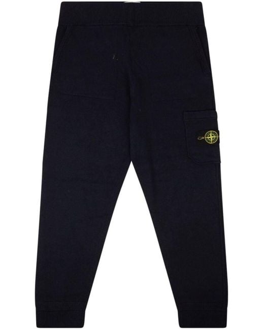 Stone Island Blue Compass-badge Jersey Track Pants for men