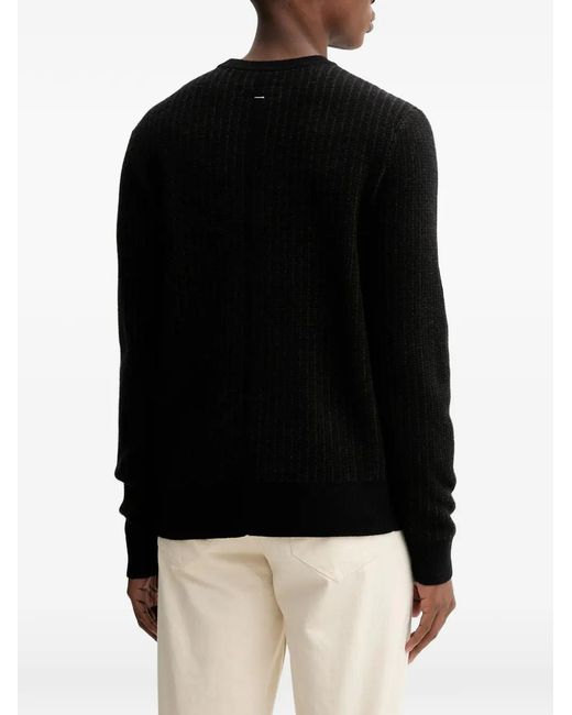 Rag & Bone Black Pull Texturé À Col Rond for men