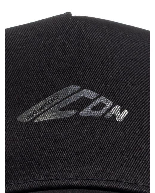 DSquared² Black Logo-Print Cap for men