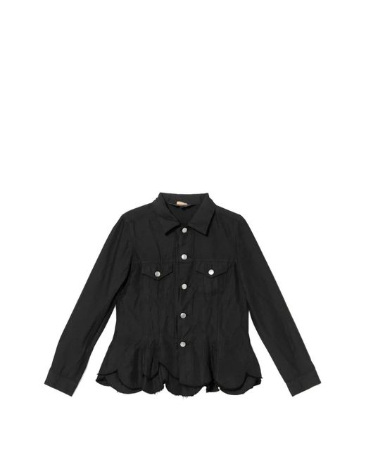 Comme des Garçons Black Peplum Button Jacket