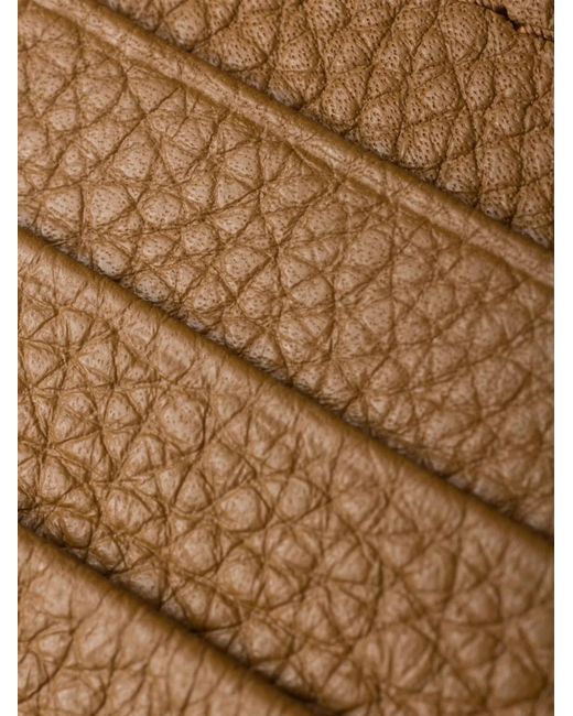 Prada Brown Textured Leather Cardholder