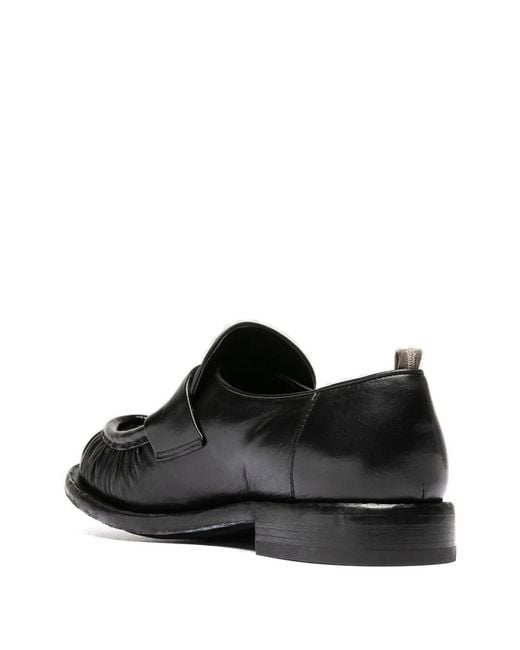 Officine Creative Black Rugged 009 Loafers for men