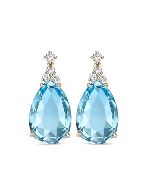 Kiki McDonough Blue 18Kt Candy Topaz Earrings