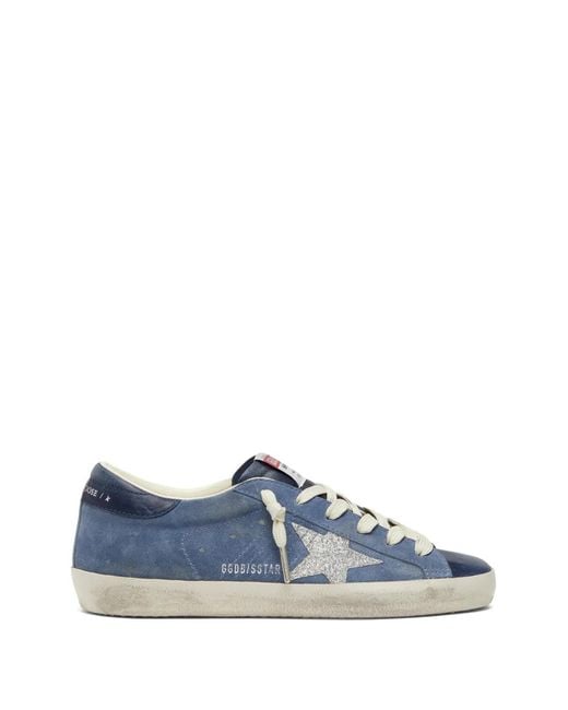 Golden Goose Deluxe Brand Blue Super-Star Sneakers