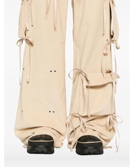 Reese Cooper Natural Corduroy Wide-Leg Trousers for men