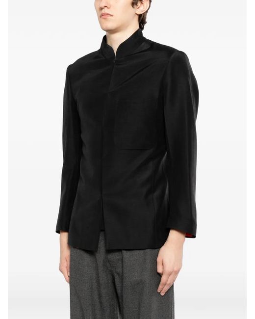 Samuel Guì Yang Black Mandarin-Collar Jacket for men