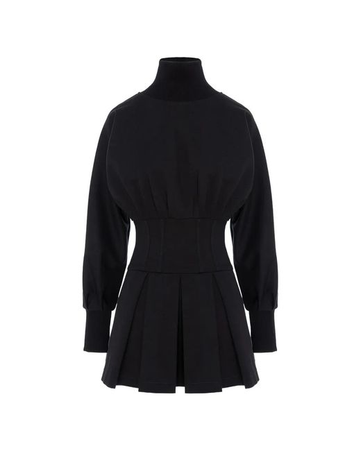Hamza Black Nyssa Pleated Dress