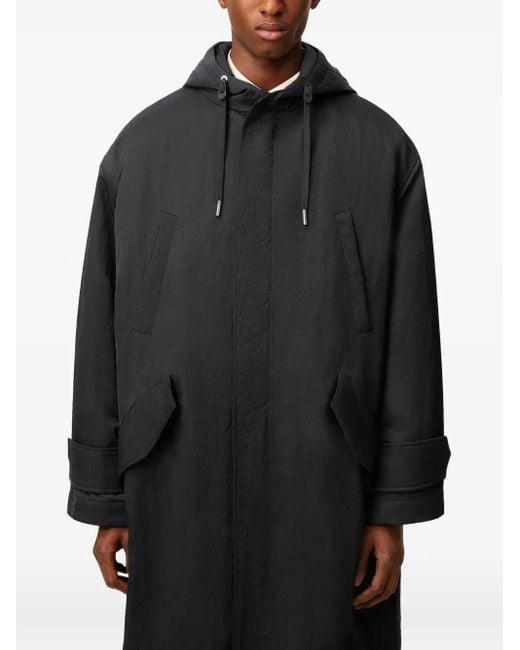 Parka Imbottito Con Cappuccio di AMI in Black da Uomo