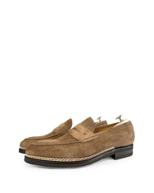 Bontoni White Principe Penny-Slot Loafers for men