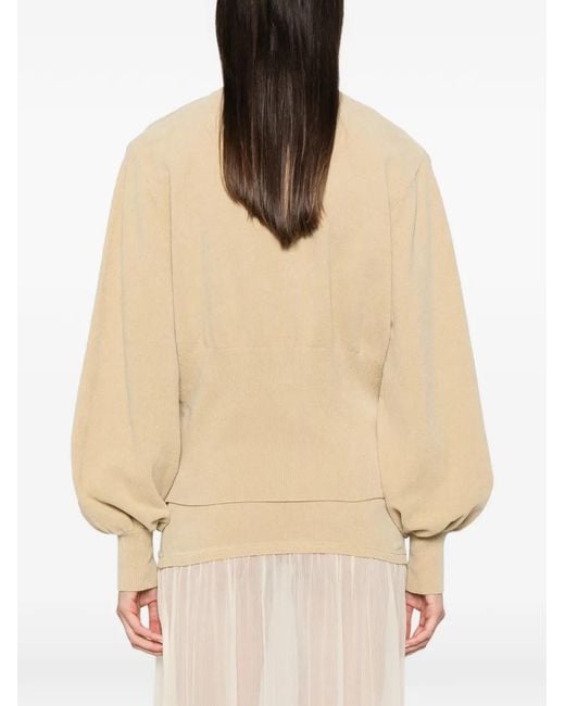 AYA MUSE Natural Asha High-Neck Cardigan