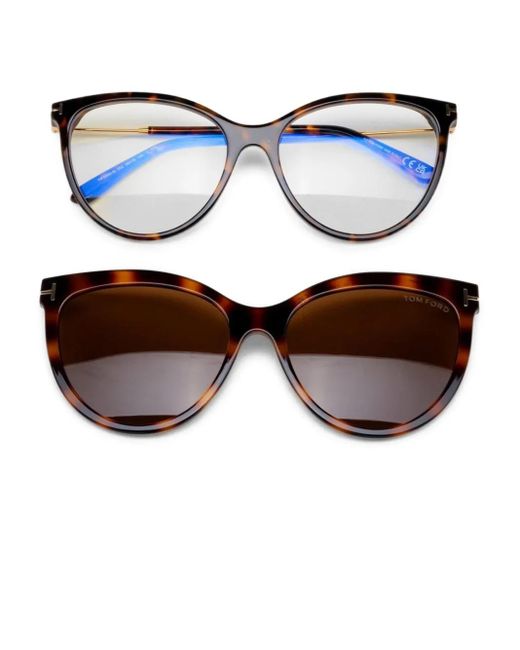 Tom Ford トータスシェル キャットアイ眼鏡フレーム Brown