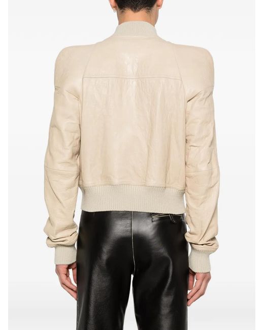 Rick Owens Natural Rib-Trim Bomber Jacket for men