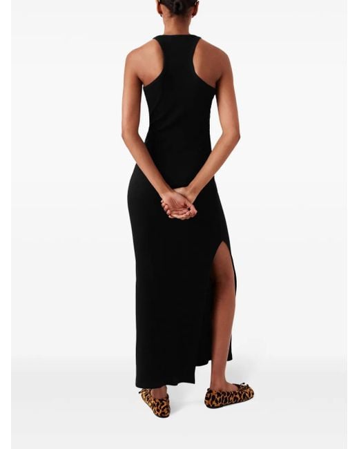 Stella McCartney Black Racerback Maxi Dress With Side Slit And Chain Detail