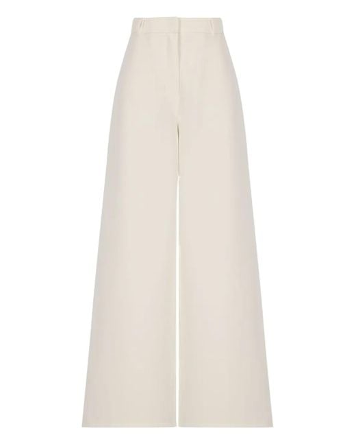 Max Mara White Merlot Palazzo Pants