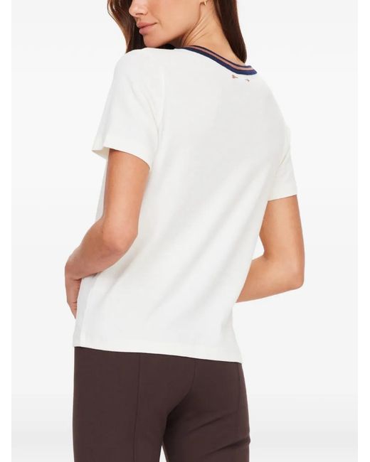 The Upside White Zahra Ribbed T-Shirt