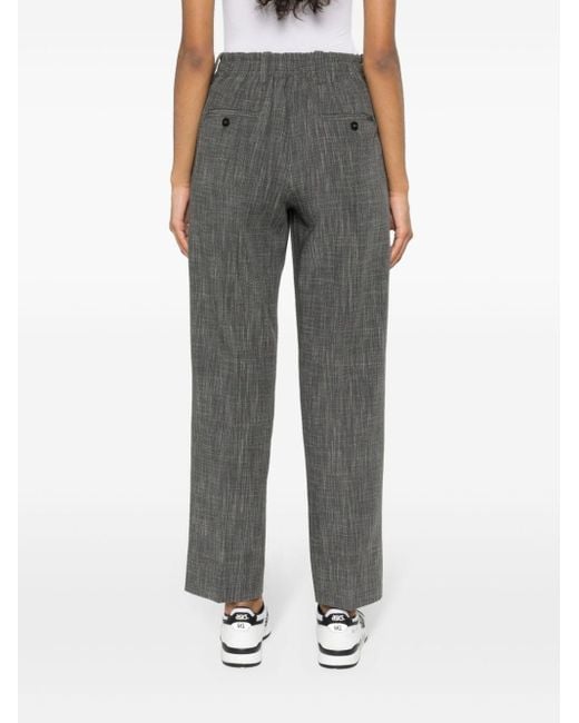 Golden Goose Deluxe Brand Gray High-waisted Tapered-leg Trousers