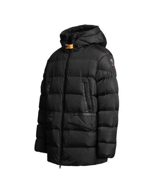 Parajumpers Black Sallins Hooded Down Jacket for men